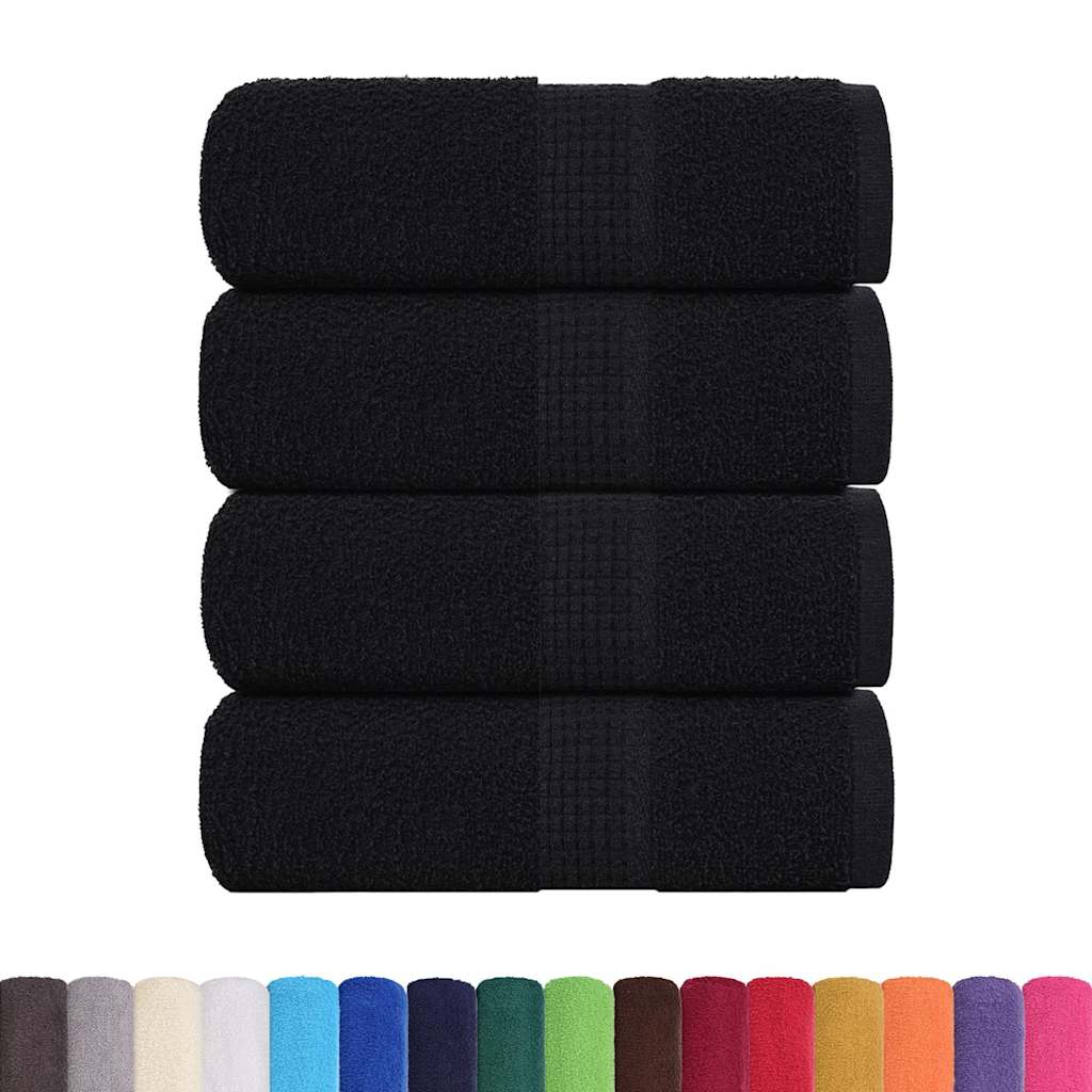 4 db frogn vendégtörölköző fekete 30 x 50 cm 360 g/m²
