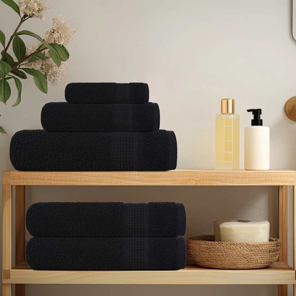 4 db frogn vendégtörölköző fekete 30 x 50 cm 360 g/m²