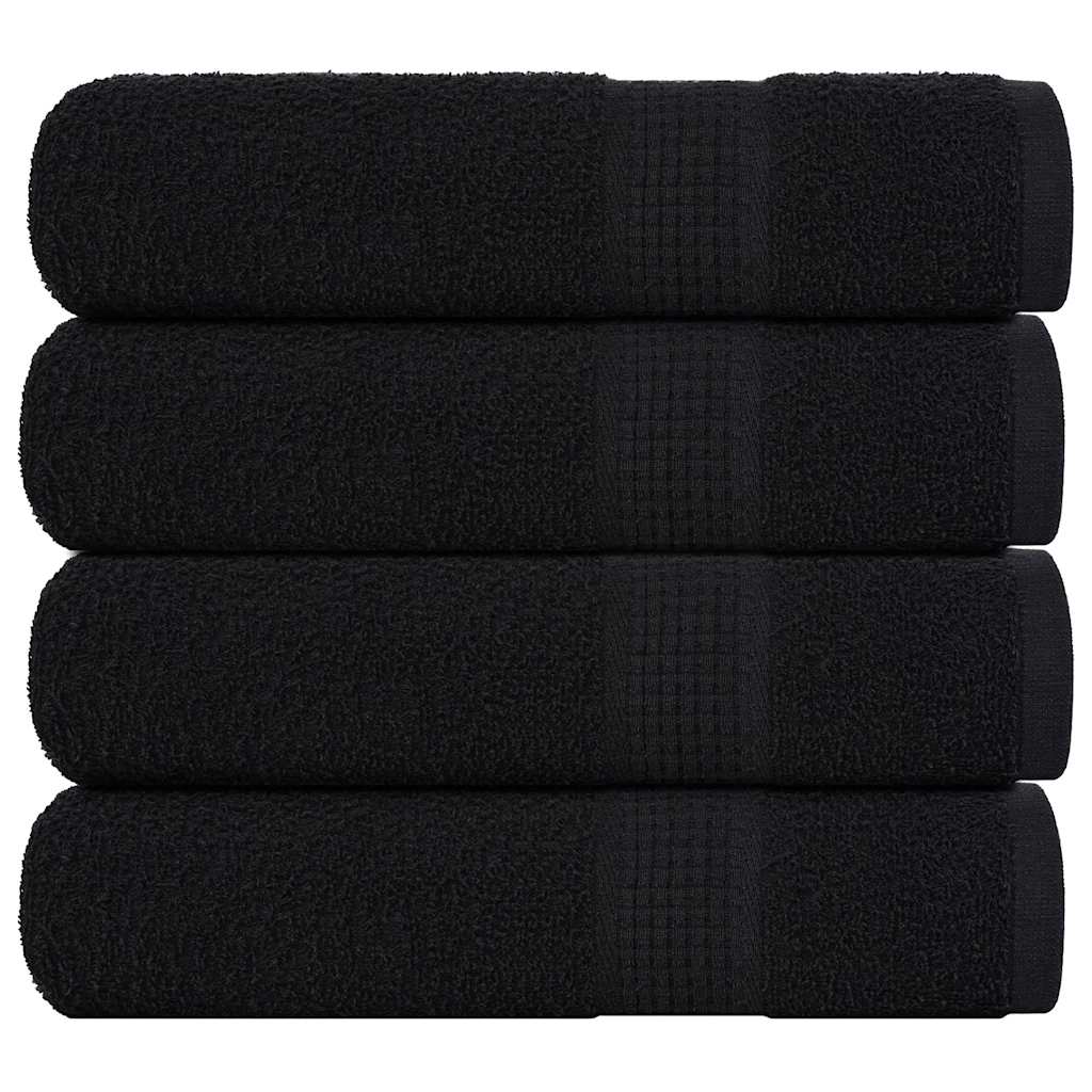4 db frogn mintás kéztörlő fekete 50 x 100 cm 360 g/m²
