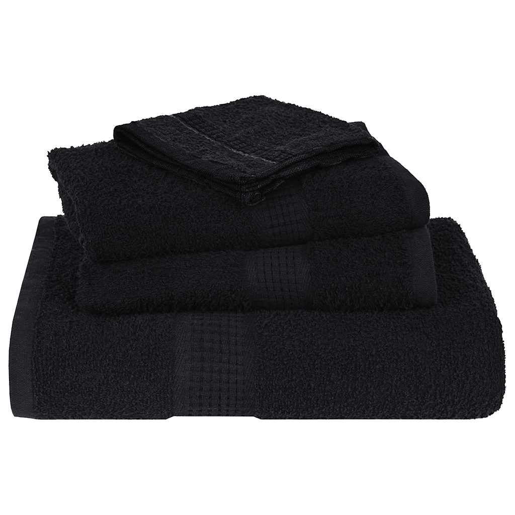 4 db frogn mintás kéztörlő fekete 50 x 100 cm 360 g/m²