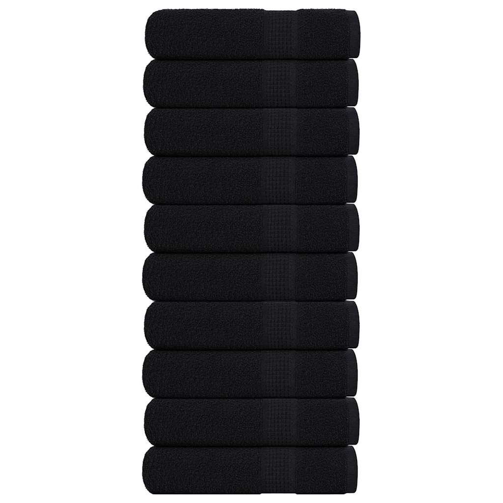 10 db frogn mintás kéztörlő fekete 50 x 100 cm 360 g/m²
