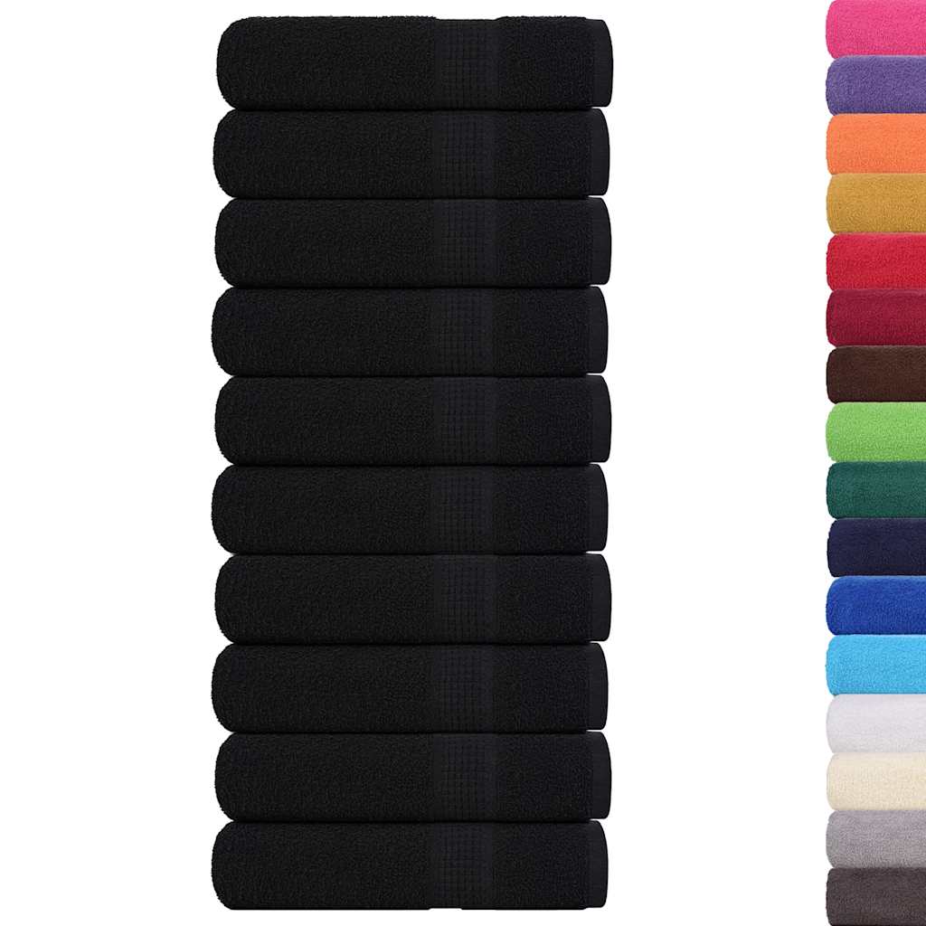 10 db frogn fürdőlepedő fekete 100 x 150 cm 360 g/m²
