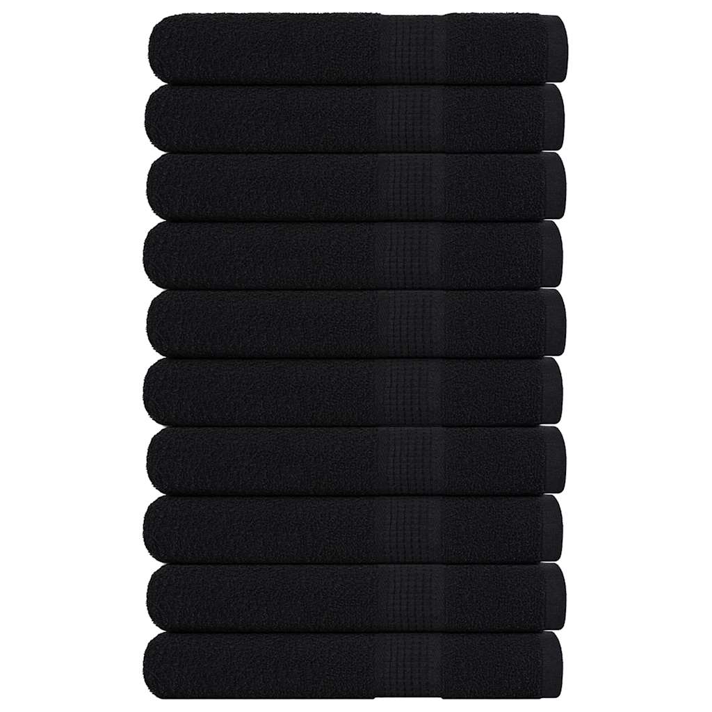 10 db frogn szaunatörölköző fekete 80 x 200 cm 360 g/m²