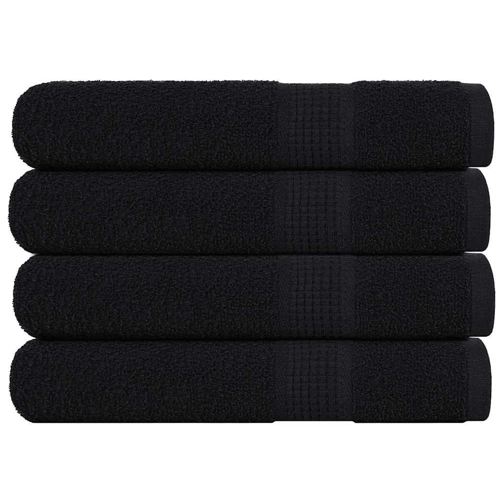 4 db frogn törölköző fekete 100 x 200 cm 360 g/m²