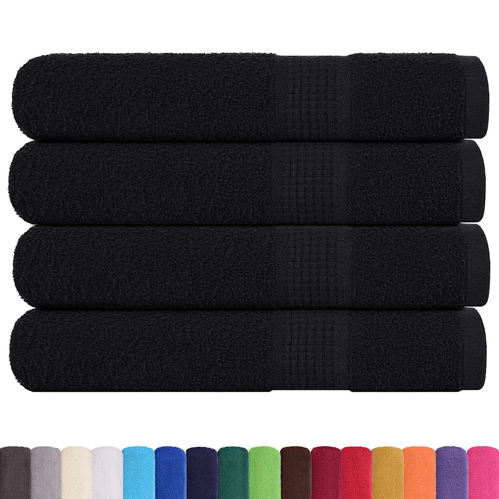 4 db frogn törölköző fekete 100 x 200 cm 360 g/m²