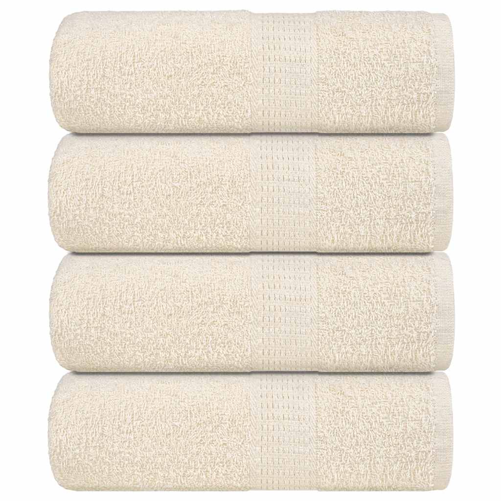 4 db krémszínű frogn mosdótörlő 30 x 30 cm 360 g/m²