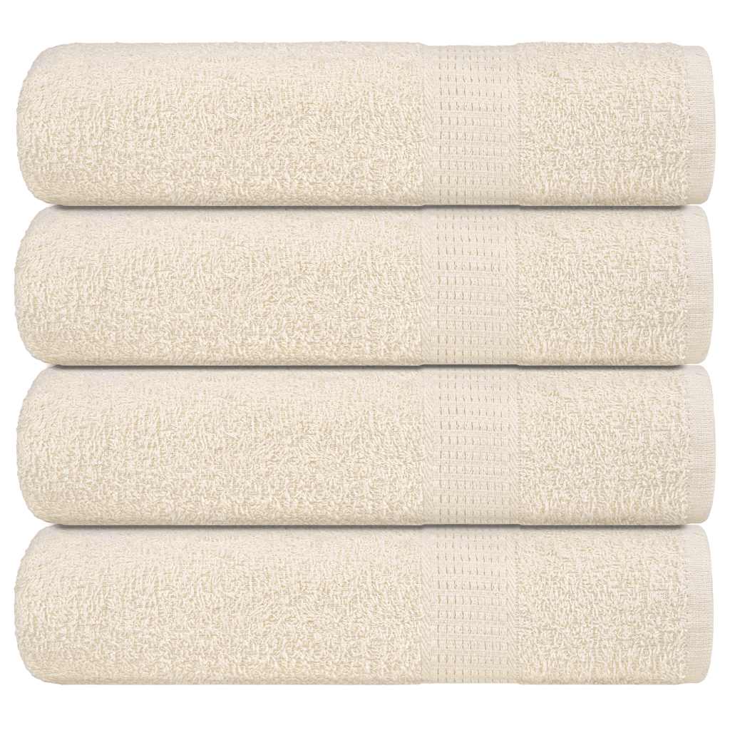 4 db krémszínű frogn fürdőlepedő 100 x 150 cm 360 g/m²