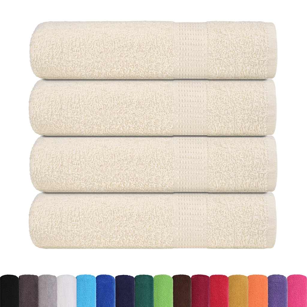 4 db krémszínű frogn fürdőlepedő 100 x 150 cm 360 g/m²