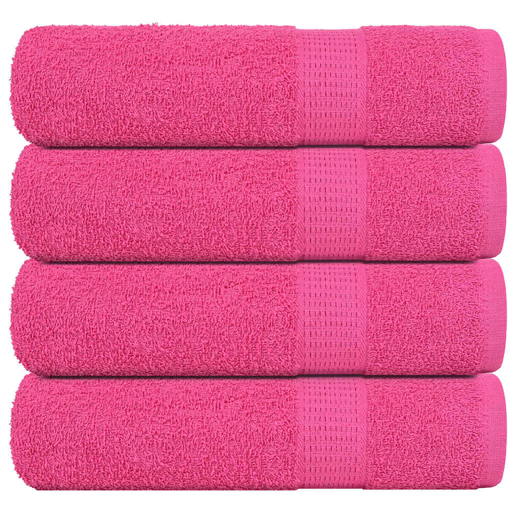 4 db frogn mintás kéztörlő rózsaszín 50 x 100 cm 360 g/m²
