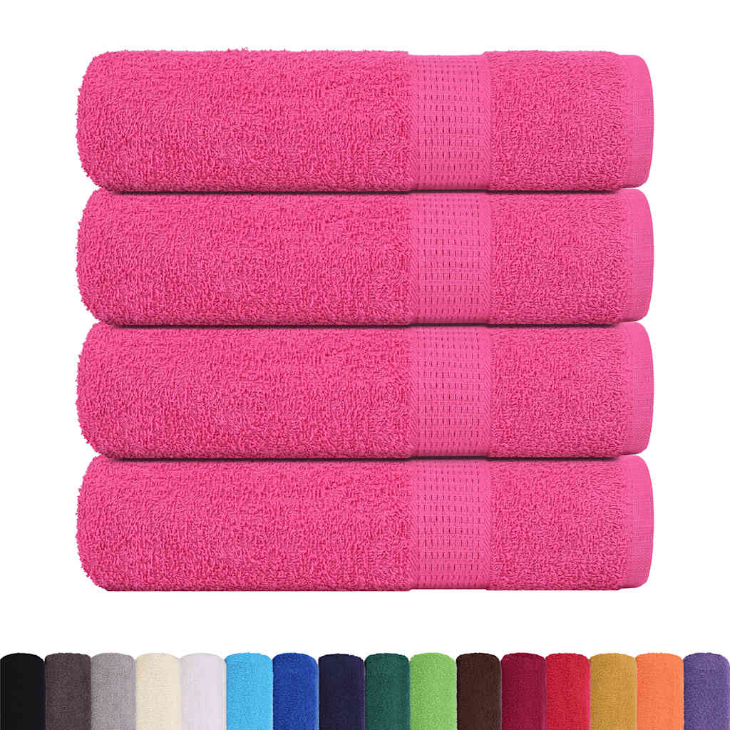 4 db frogn mintás kéztörlő rózsaszín 50 x 100 cm 360 g/m²