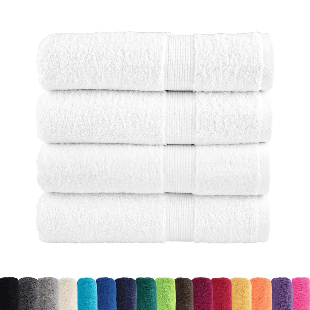 4 db prémium fürdőlepedő solund fehér 70 x 140 cm 600 g/m²