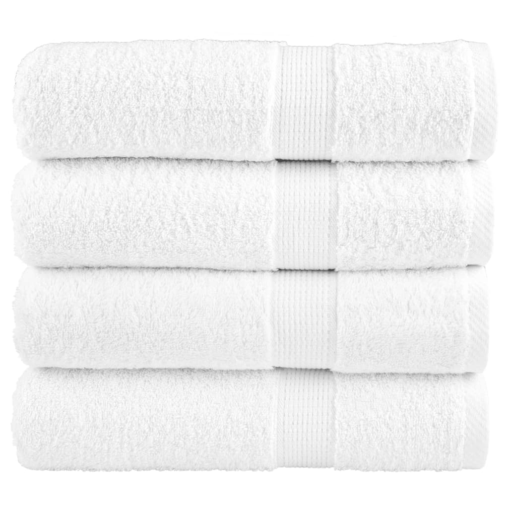 4 db prémium fürdőlepedő solund fehér 100 x 150 cm 600 g/m²