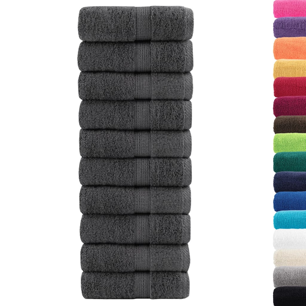 Prémium solund mosdótörlőkendők 50 db antracitszürke 30 x 30 cm 600 g/m²