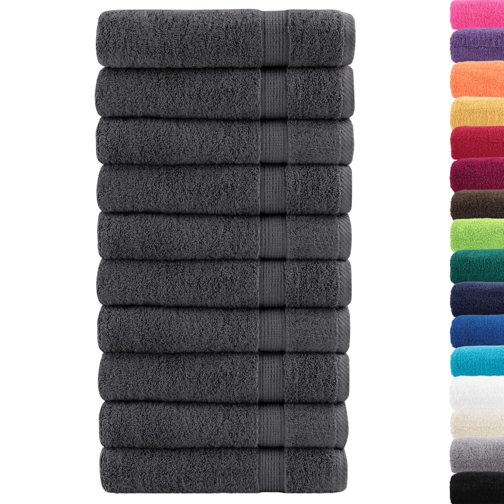Prémium kéztörlő solund 10 db antracitszürke 50 x 100 cm 600 g/m²