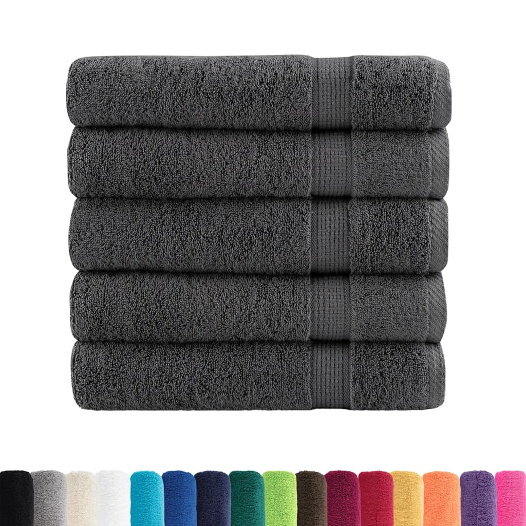 Prémium fürdőlepedők solund 25 db antracitszürke 70 x 140 cm 600 g/m²