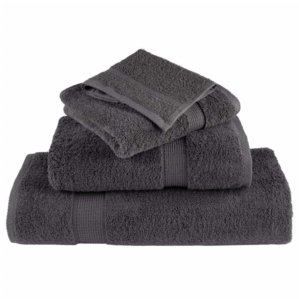 Prémium fürdőlepedők solund 25 db antracitszürke 70 x 140 cm 600 g/m²