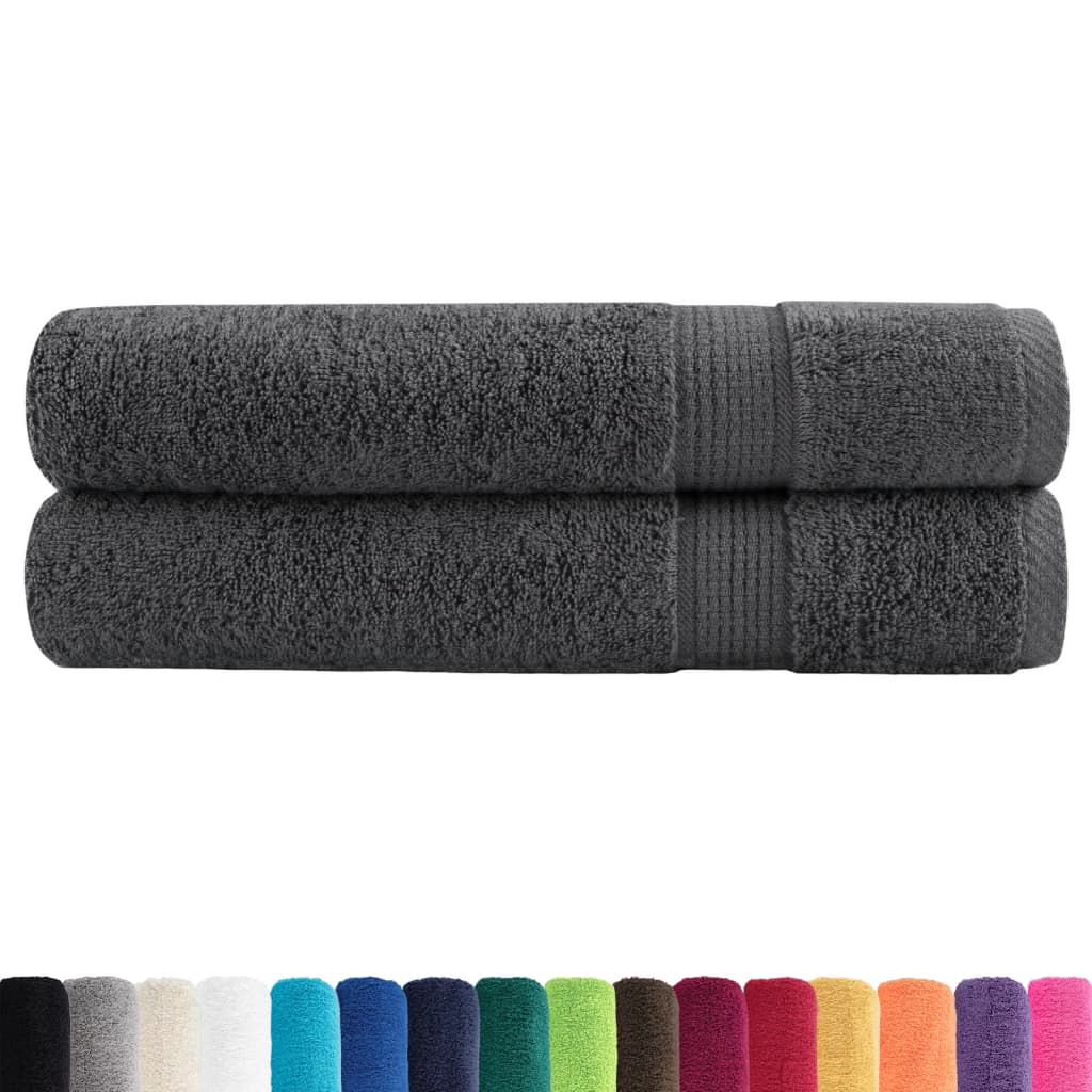 2 db prémium solund törölköző antracitszürke 100 x 200 cm 600 g/m²