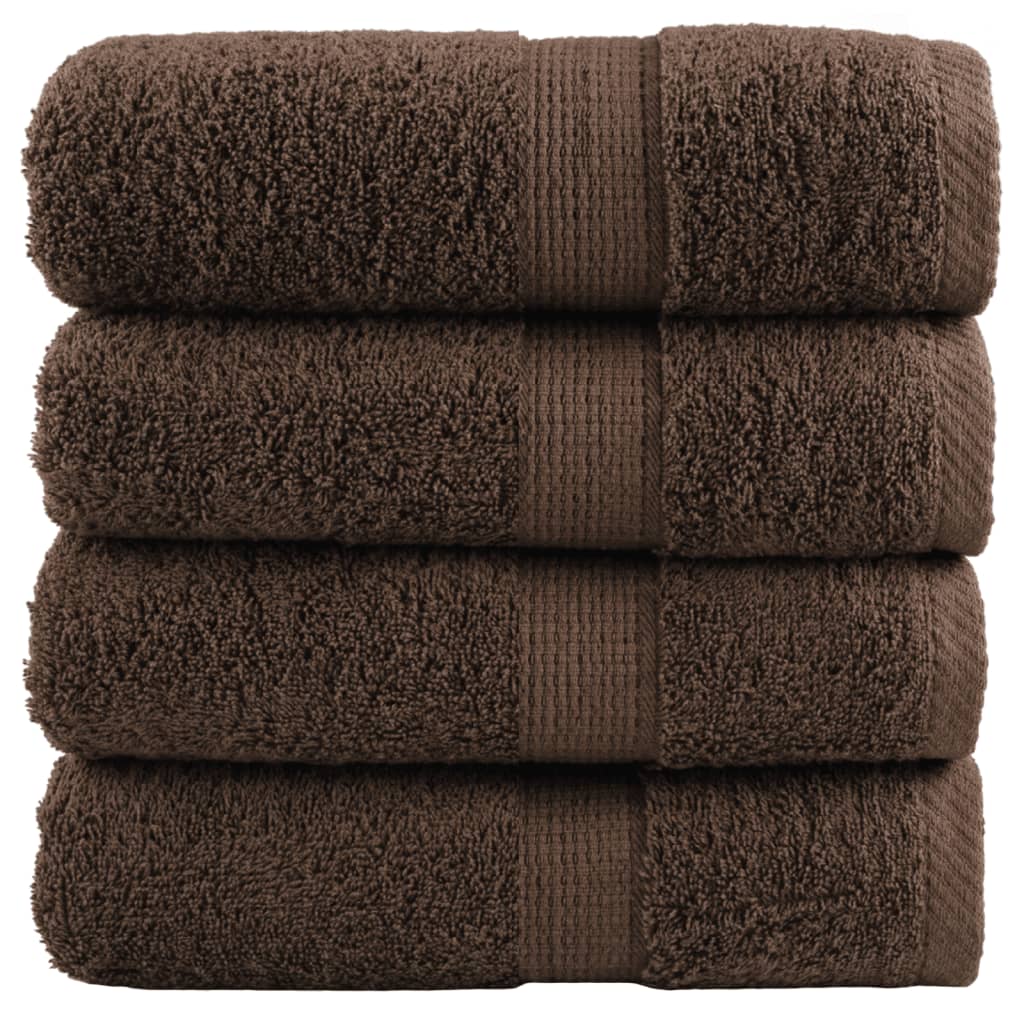 4 db prémium solund mosdótörölköző barna 30 x 30 cm 600 g/m²