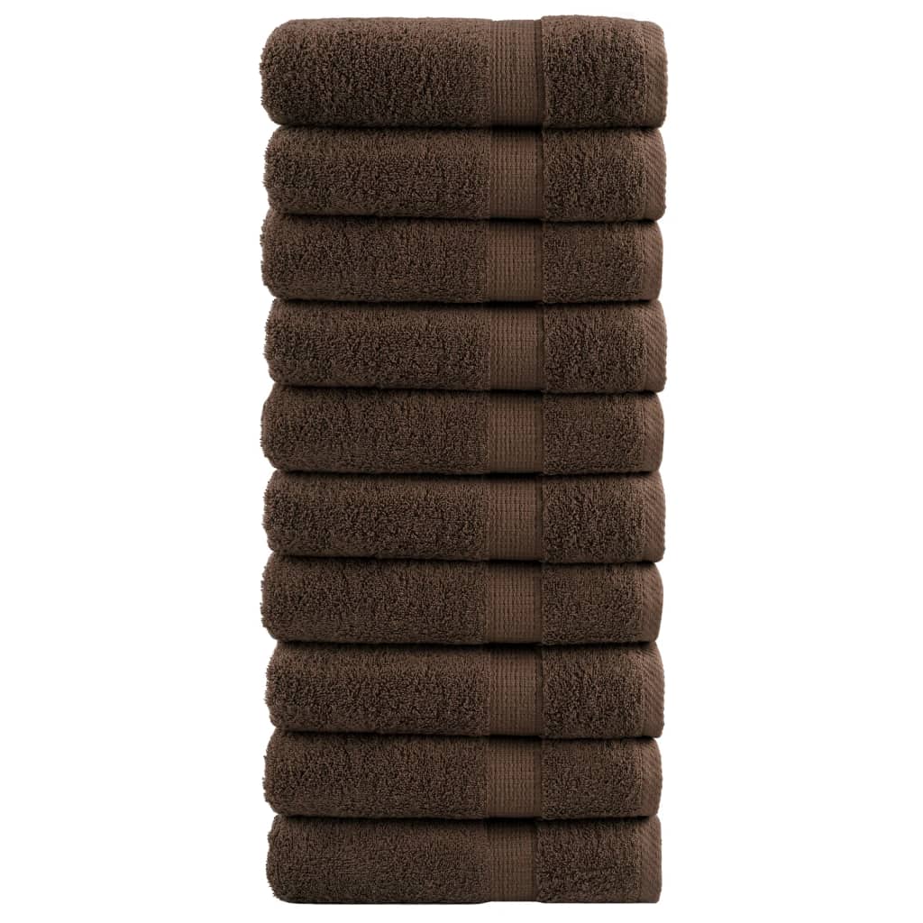 Prémium kéztörlő solund 10 db barna 50 x 100 cm 600 g/m²