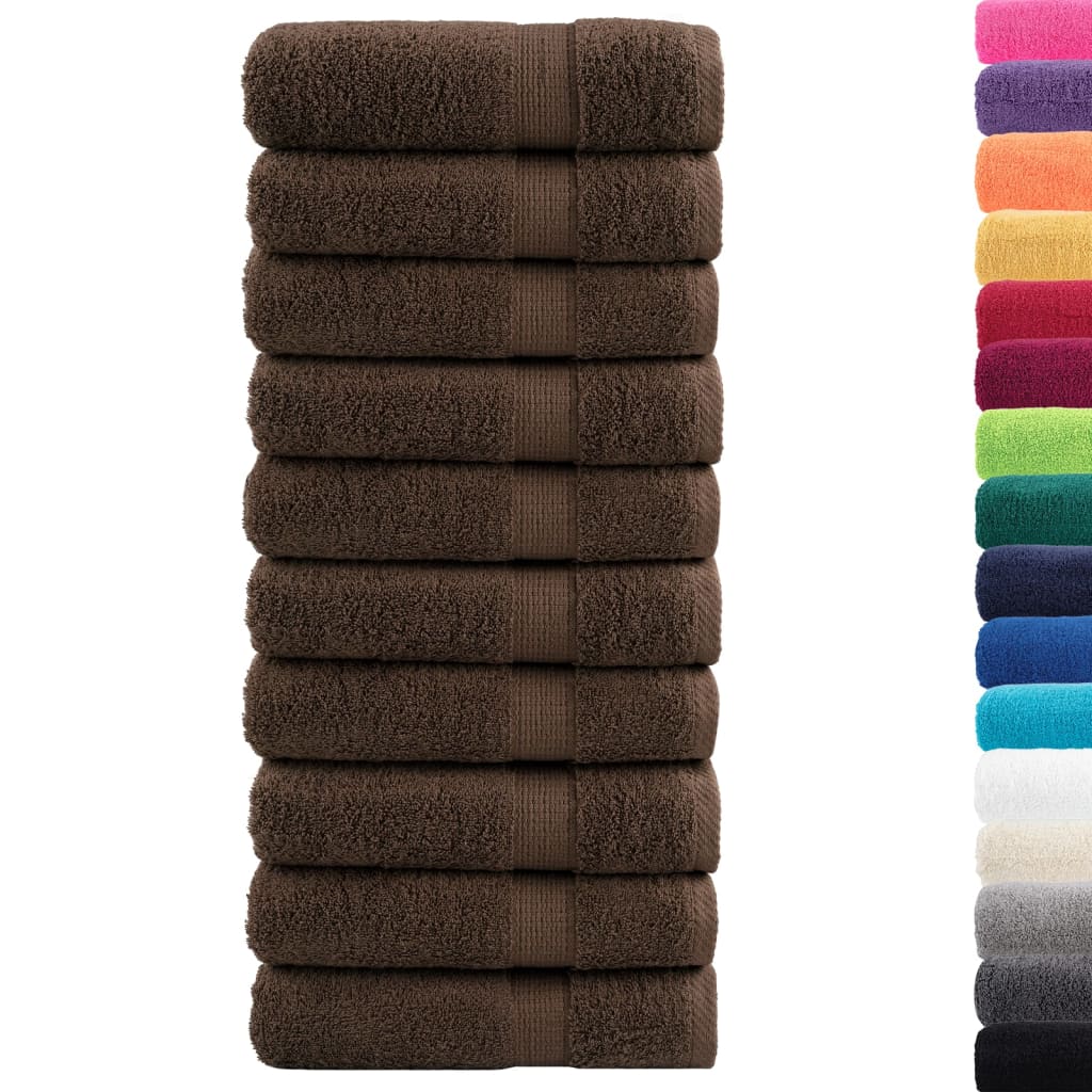 Prémium kéztörlő solund 10 db barna 50 x 100 cm 600 g/m²
