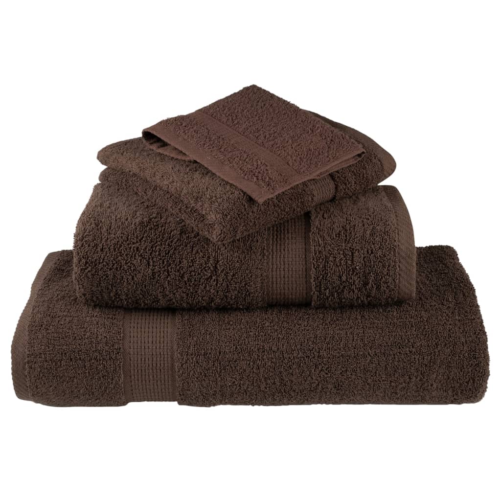 4 db prémium fürdőlepedő solund barna színben 100 x 150 cm 600 g/m²