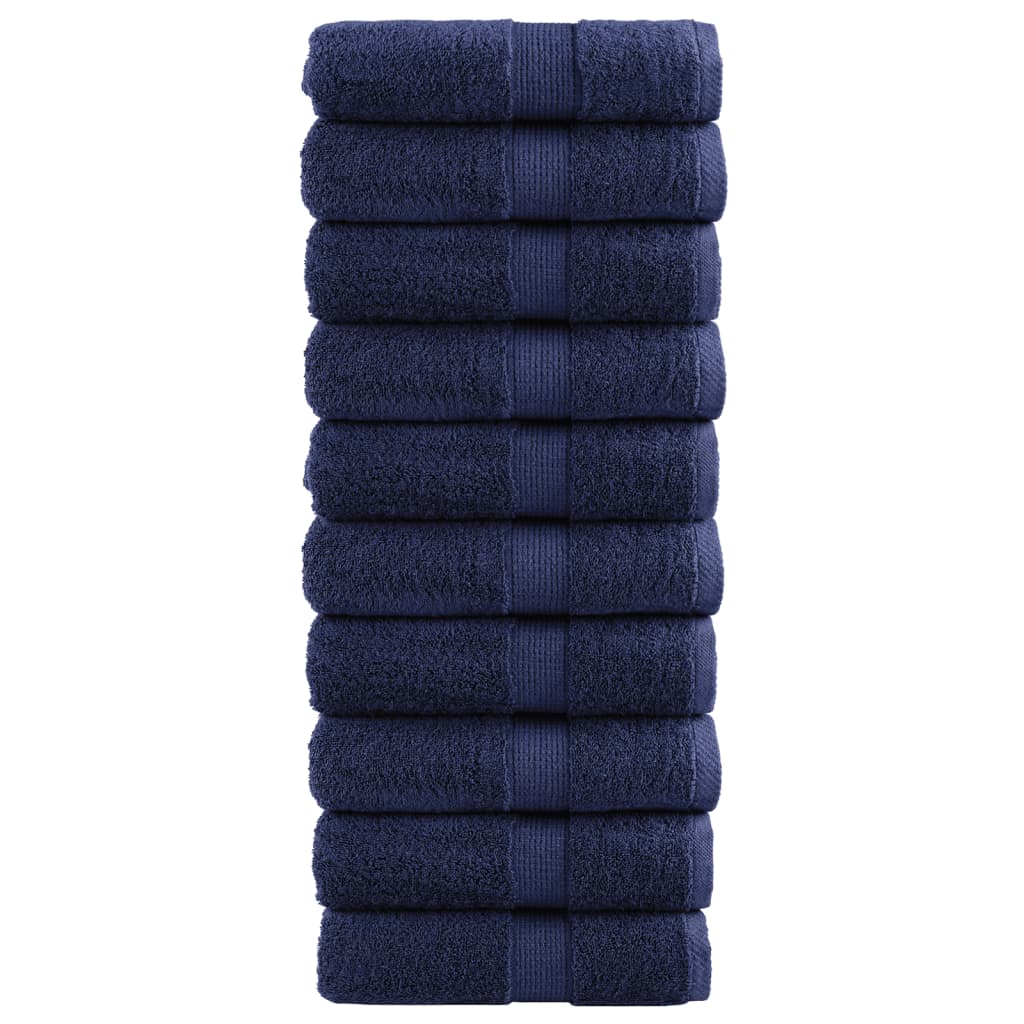 10 db prémium vendégtörölköző solund sötétkék 30 x 50 cm 600 g/m²