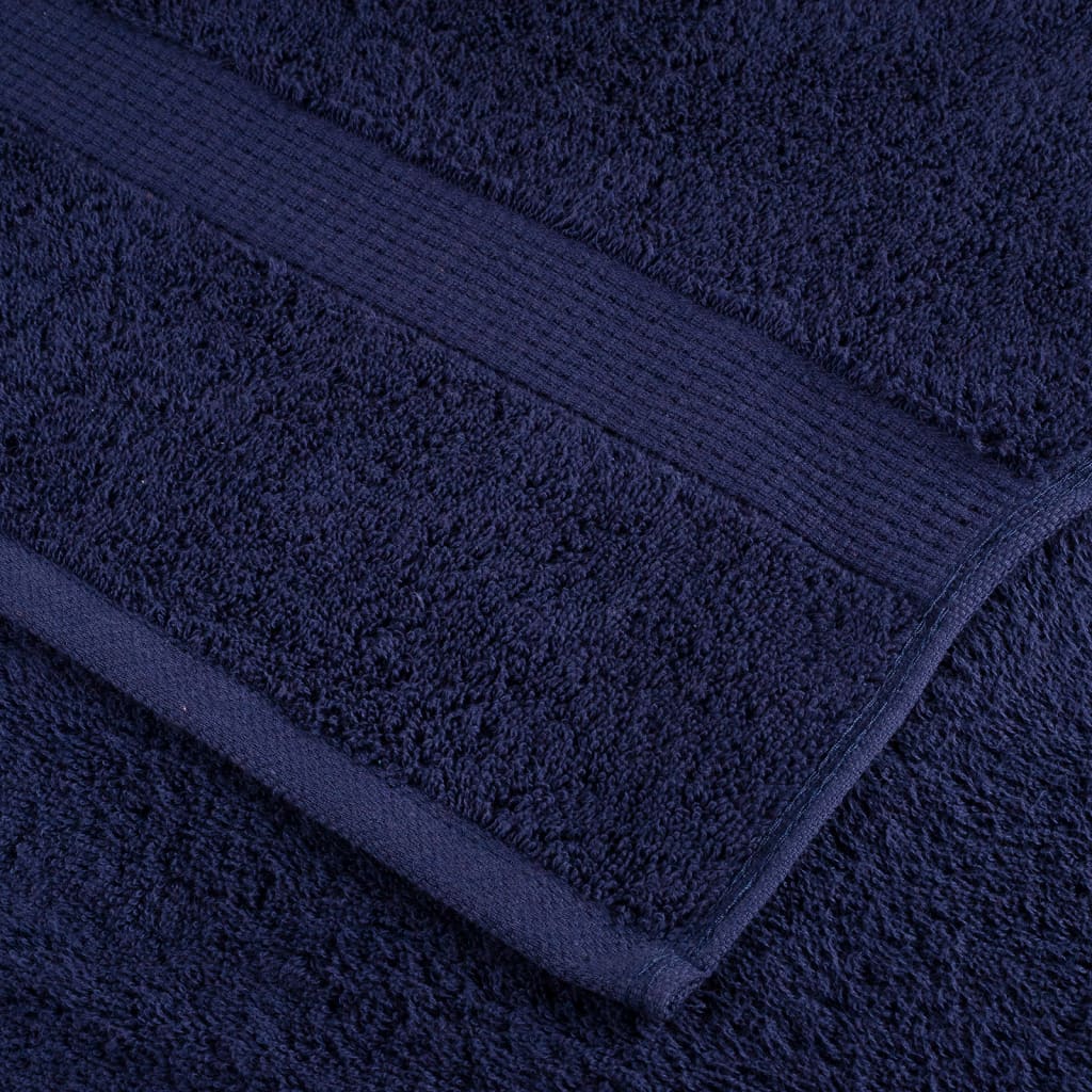 4 db prémium solund kéztörlő sötétkék 50 x 100 cm 600 g/m²