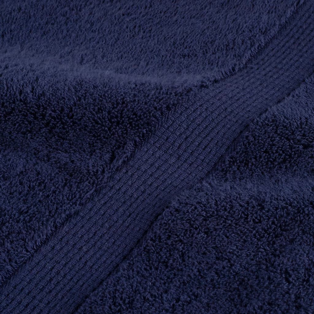 4 db prémium solund kéztörlő sötétkék 50 x 100 cm 600 g/m²