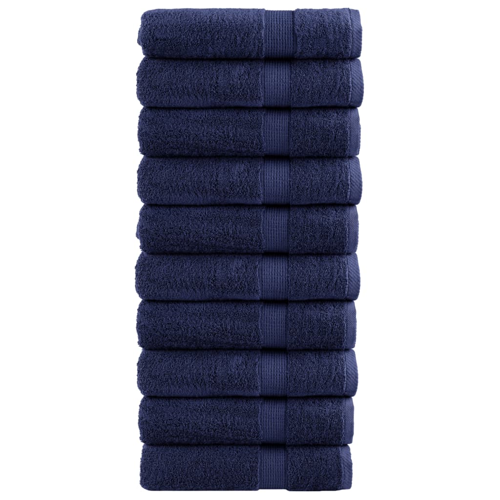 10 db prémium solund fürdőlepedő sötétkék 100 x 150 cm 600 g/m²