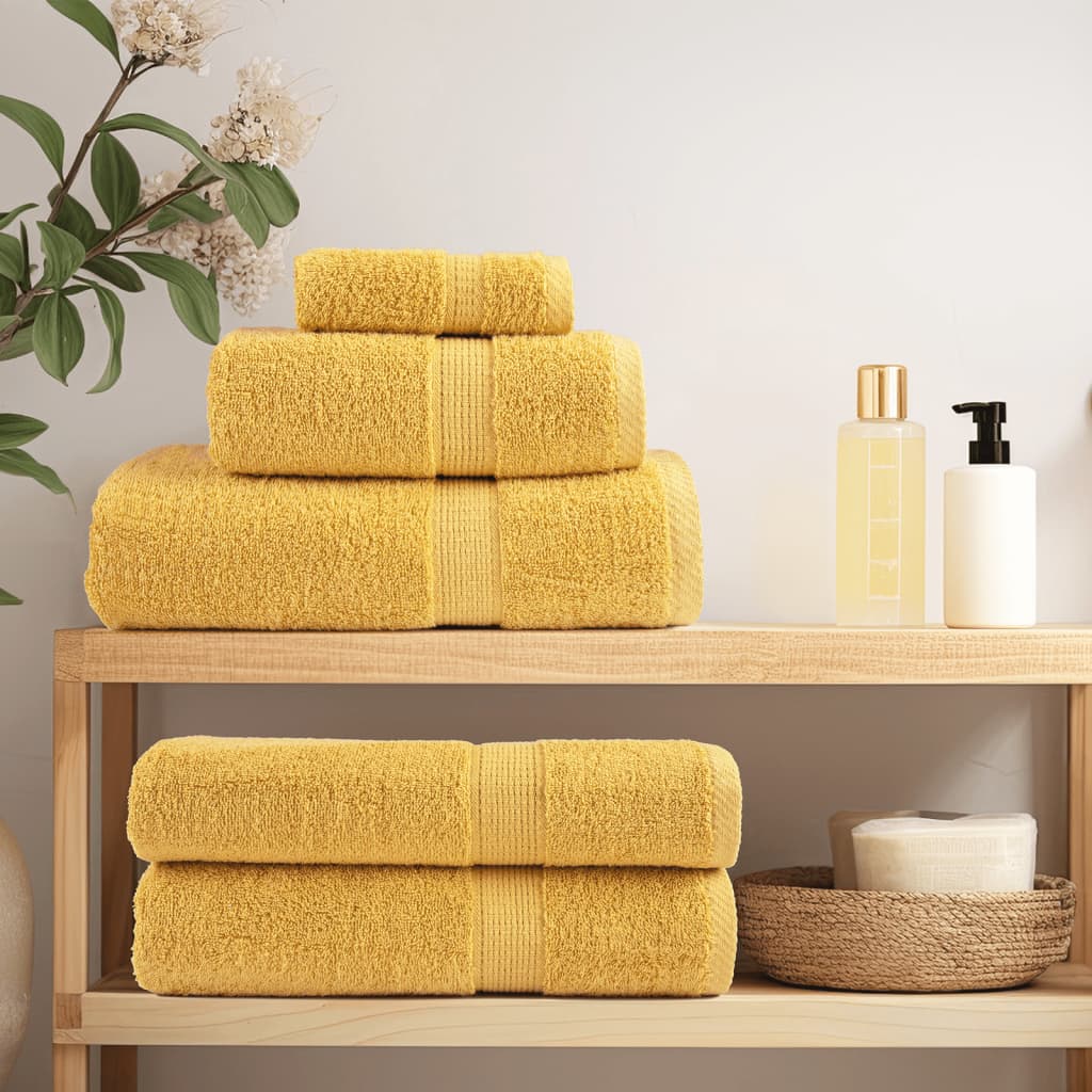 4 db prémium solund mosdótörölköző arany 30 x 30 cm 600 g/m²
