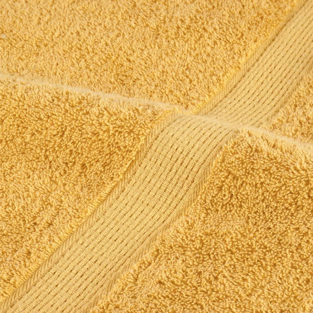 2 db prémium solund törölköző arany 100 x 200 cm 600 g/m²