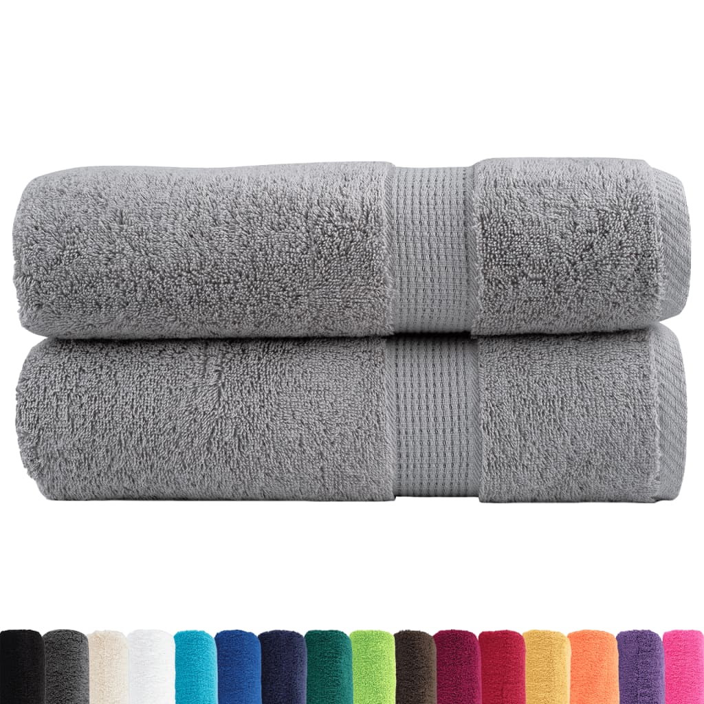 2 db prémium solund kéztörlő szürke 50 x 100 cm 600 g/m²