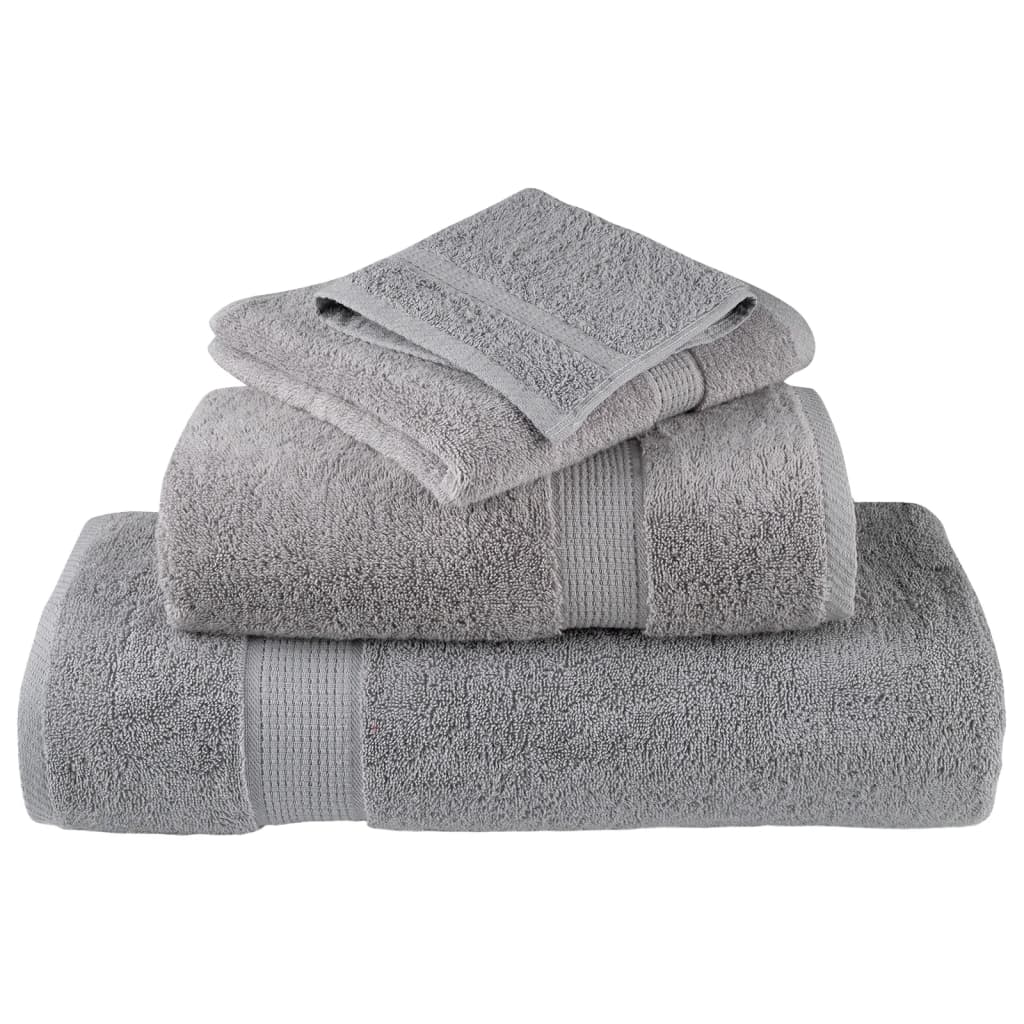 2 db prémium solund kéztörlő szürke 50 x 100 cm 600 g/m²