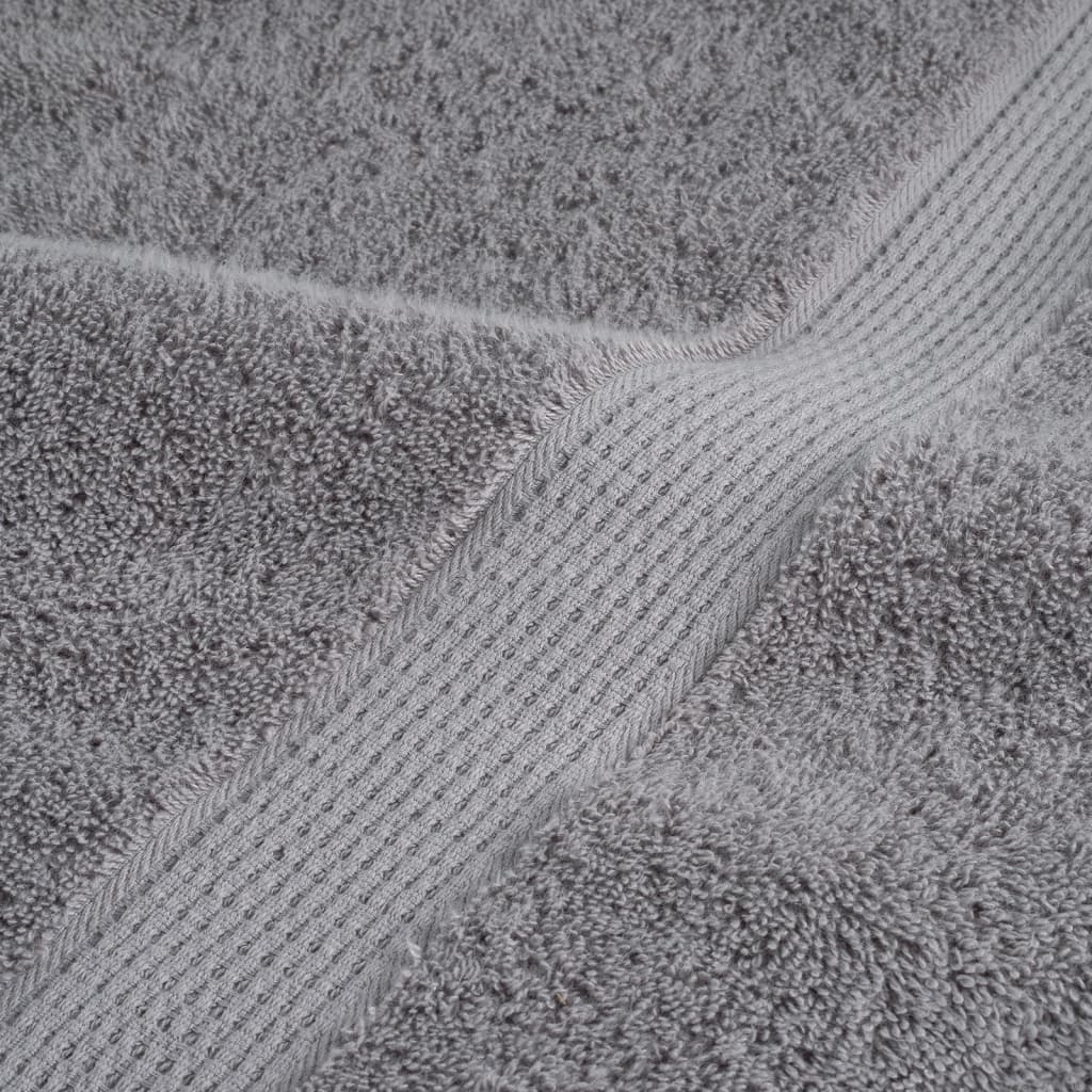 2 db prémium solund kéztörlő szürke 50 x 100 cm 600 g/m²