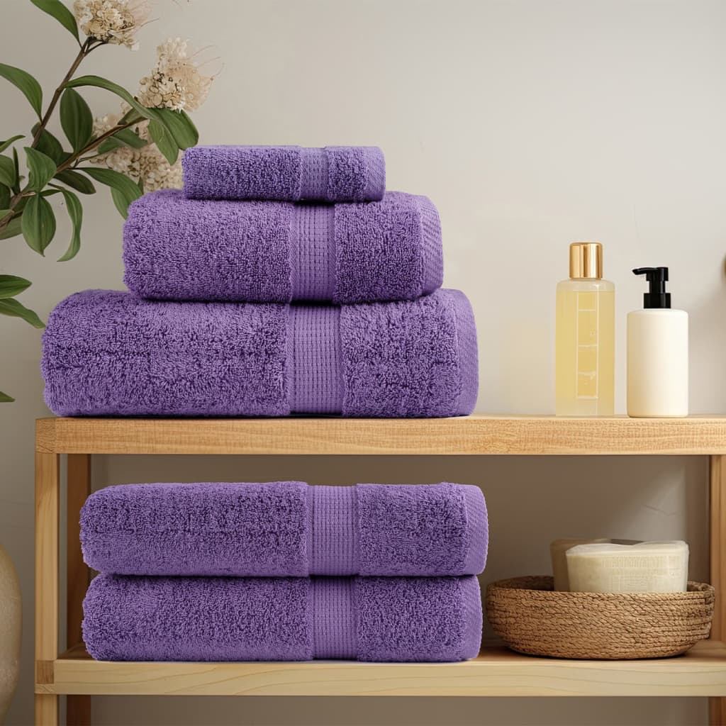 4 db prémium fürdőlepedő solund lila 100 x 150 cm 600 g/m²