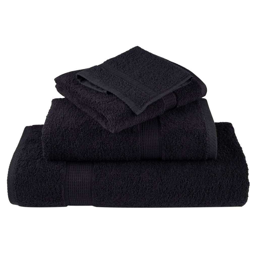 2 db prémium vendégtörölköző solund fekete 30 x 50 cm 600 g/m²