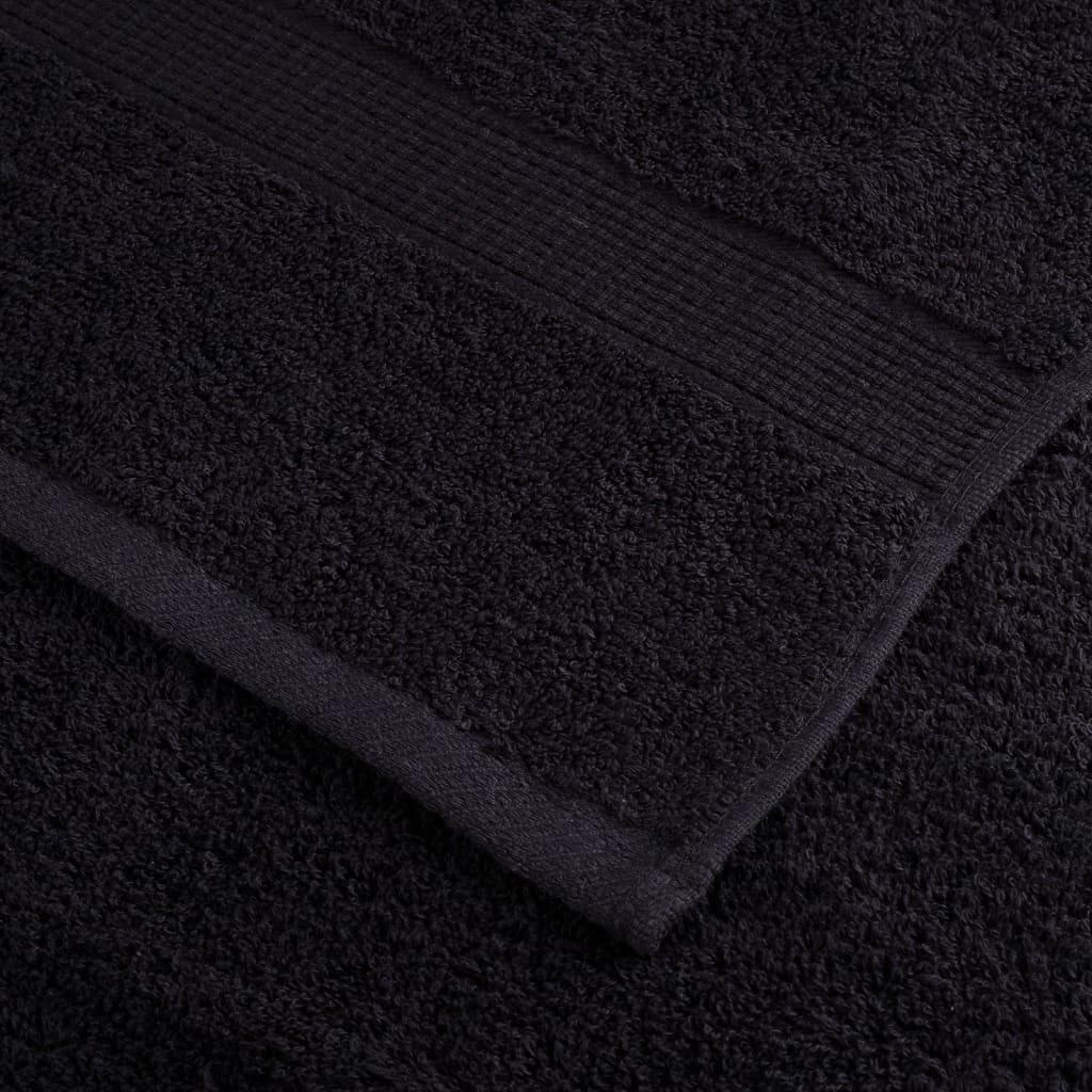 2 db prémium vendégtörölköző solund fekete 30 x 50 cm 600 g/m²