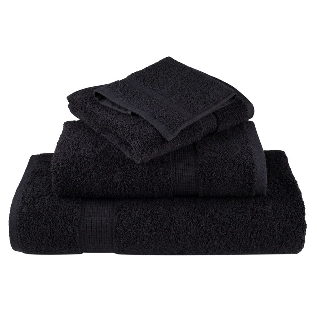 10 db prémium vendégtörölköző solund fekete 30 x 50 cm 600 g/m²