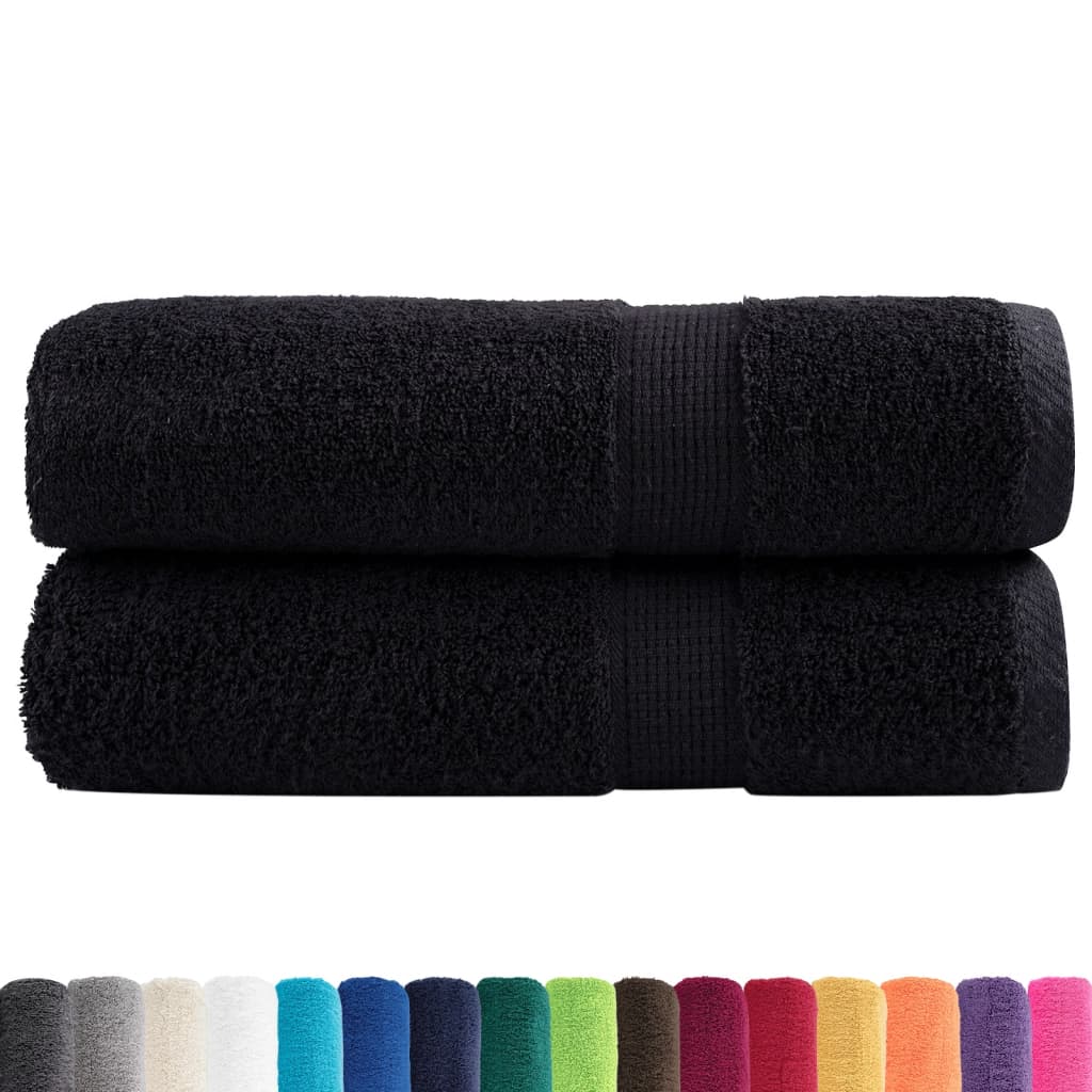 Prémium kéztörlő solund 2 db fekete 50 x 100 cm 600 g/m²