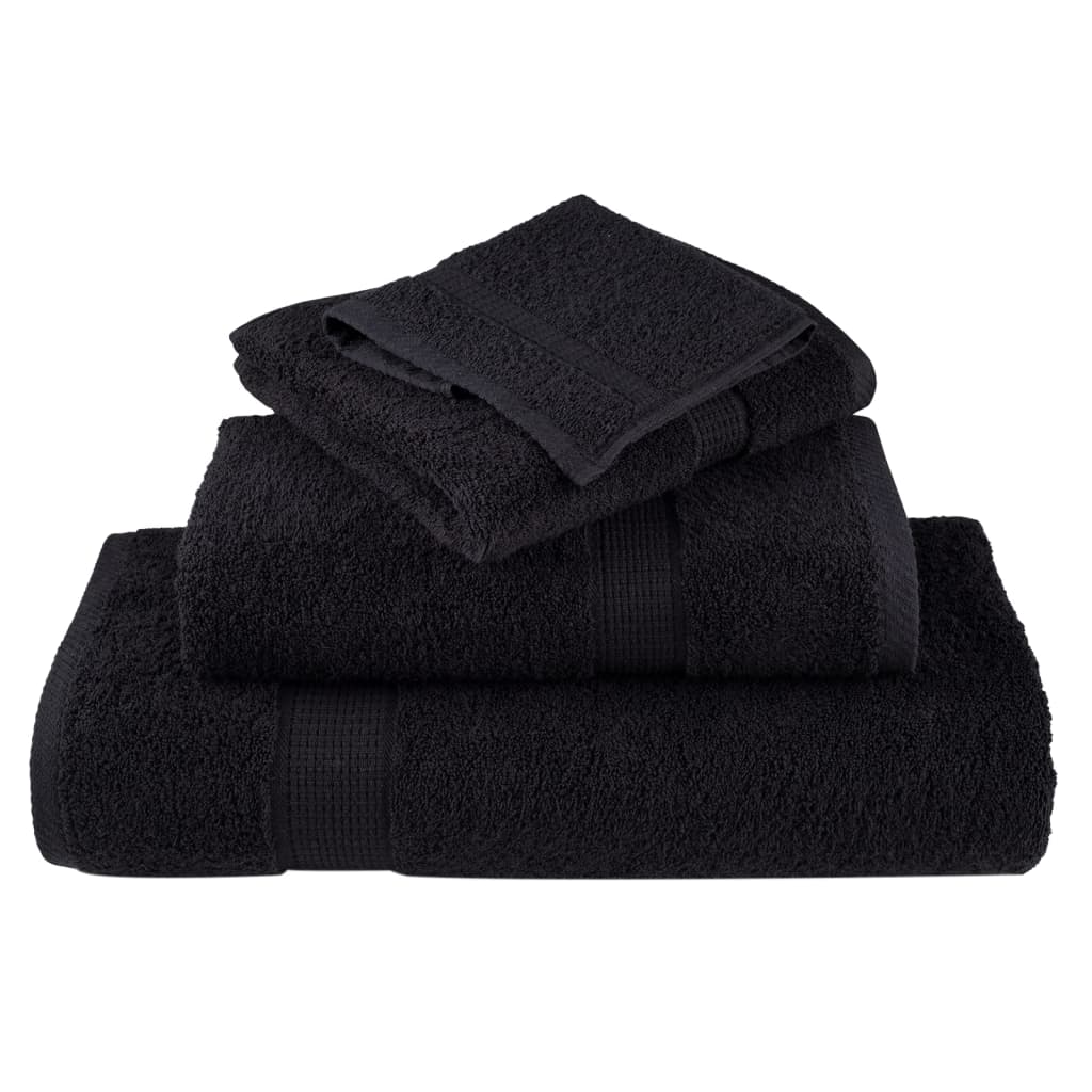 Prémium kéztörlő solund 2 db fekete 50 x 100 cm 600 g/m²