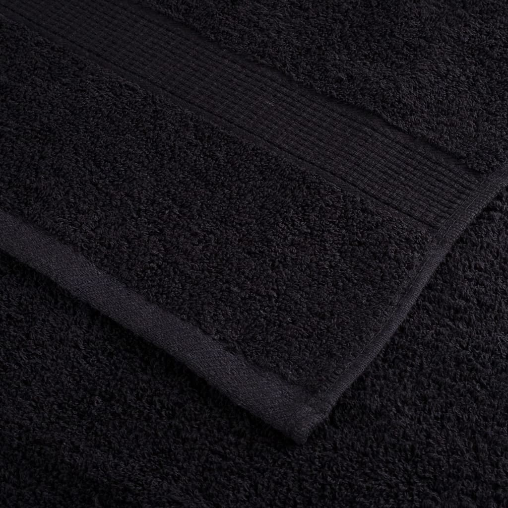 Prémium kéztörlő solund 2 db fekete 50 x 100 cm 600 g/m²
