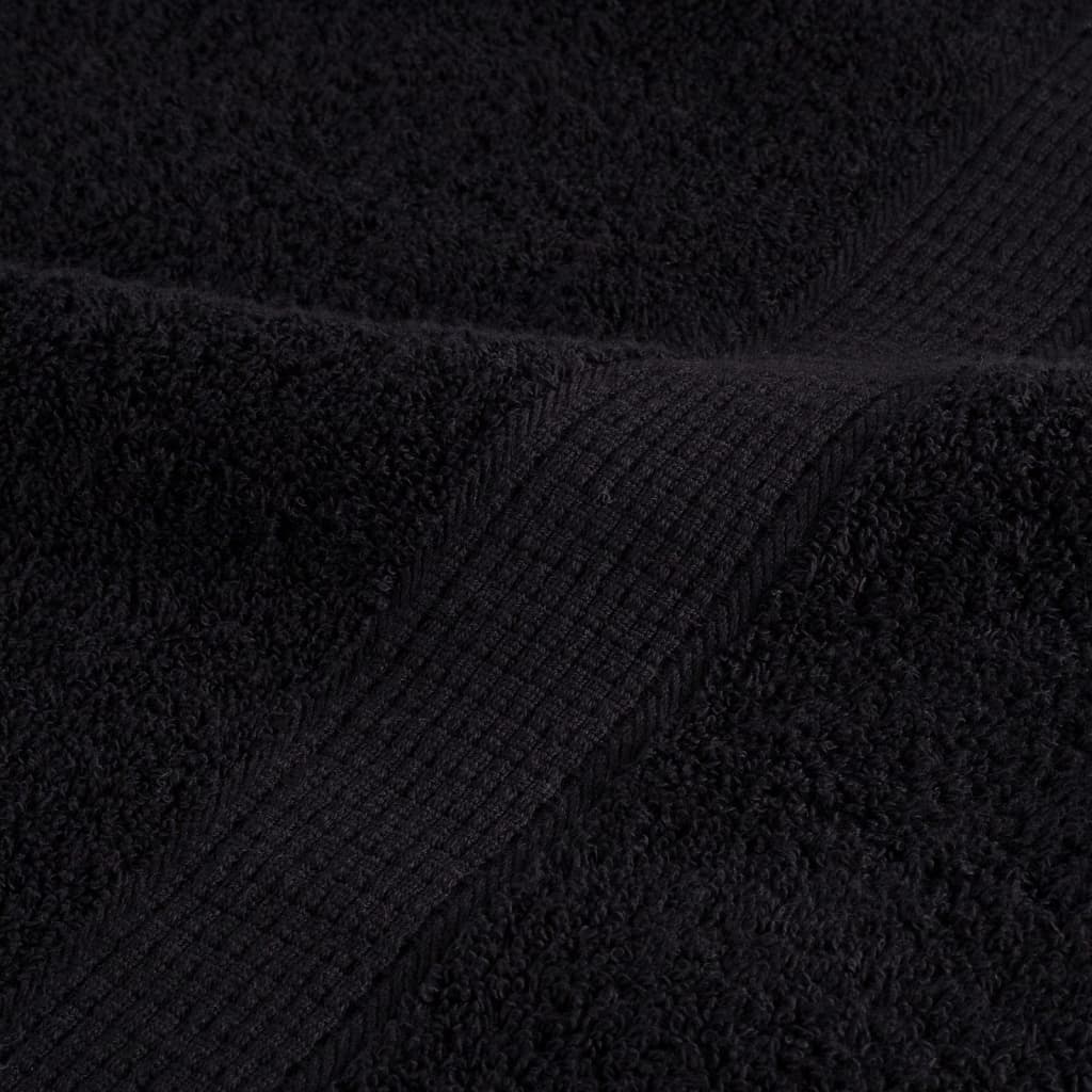 4 db prémium fürdőlepedő solund fekete 70 x 140 cm 600 g/m²