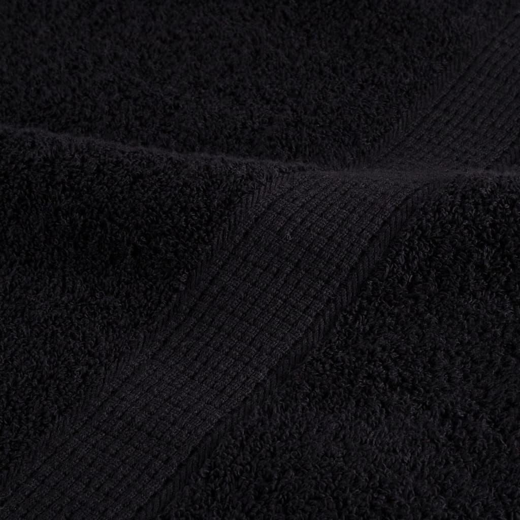 4 db prémium fürdőlepedő solund fekete 100 x 150 cm 600 g/m²
