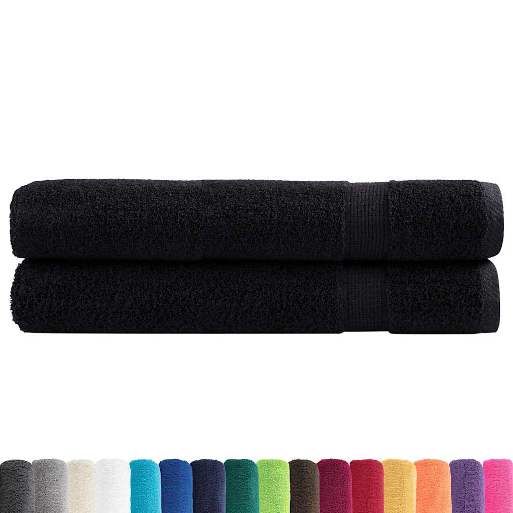 2 db prémium törölköző solund fekete 100 x 200 cm 600 g/m²