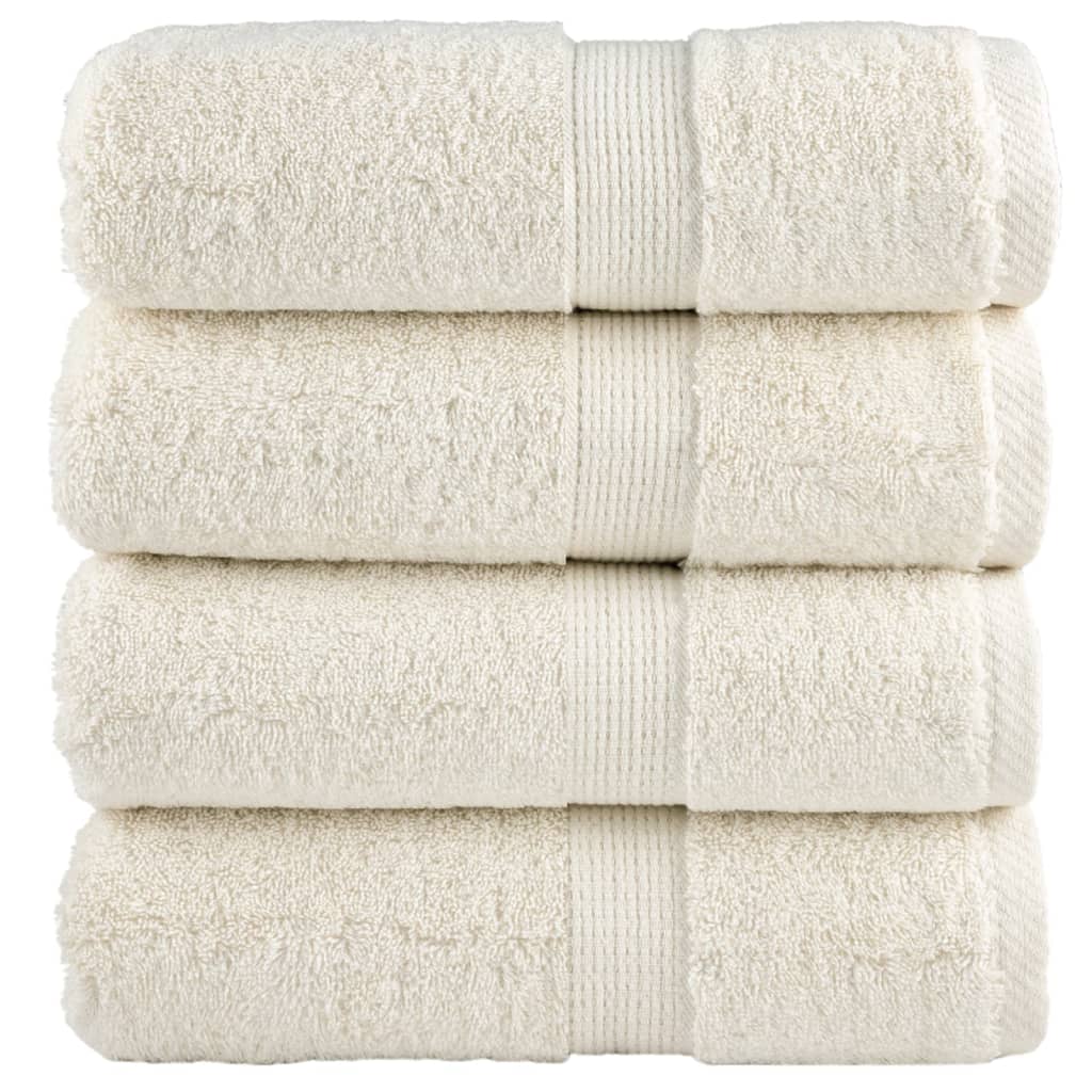 4 db prémium solund mosdótörlő krémszínű 30 x 30 cm 600 g/m²