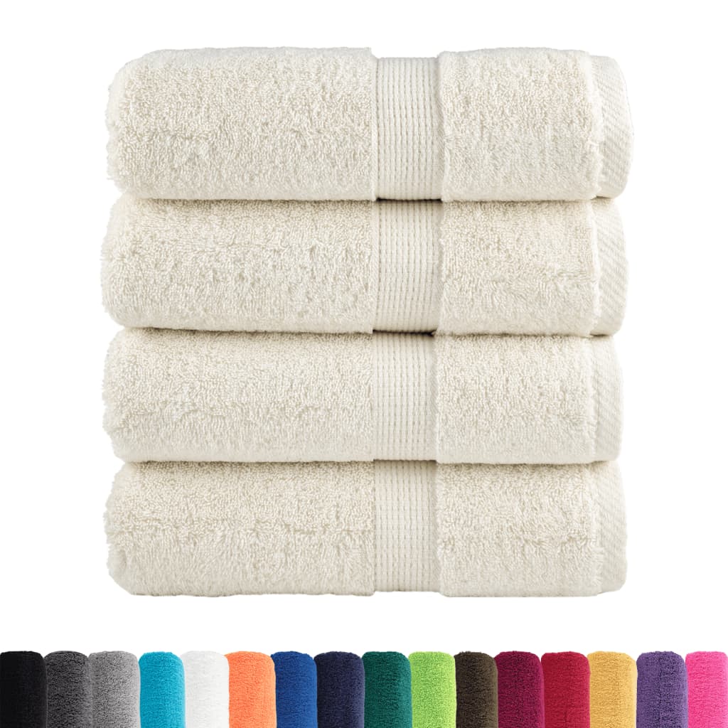 4 db prémium solund mosdótörlő krémszínű 30 x 30 cm 600 g/m²