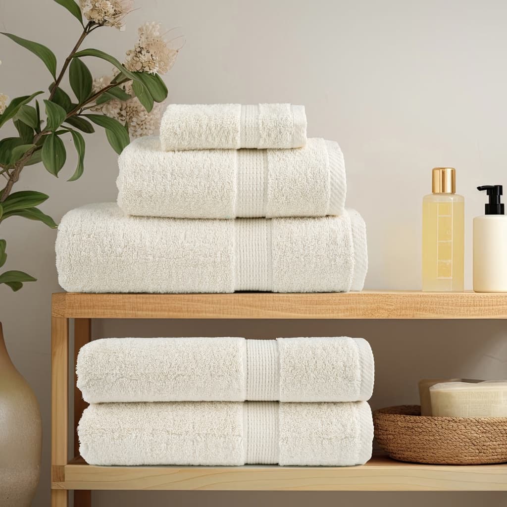 4 db prémium solund fürdőlepedő krémszínű 100 x 150 cm 600 g/m²