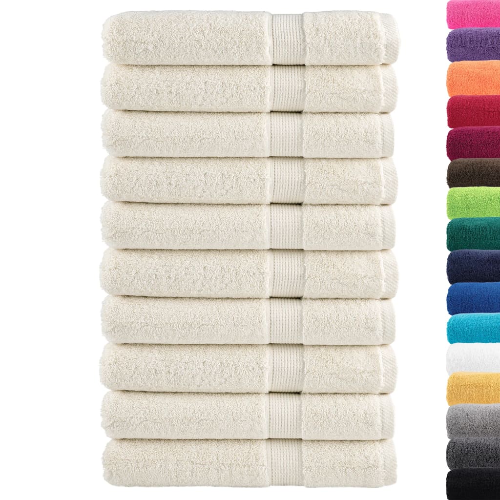 Prémium szaunatörölközők solund 10 db krémszínű 80 x 200 cm 600 g/m²