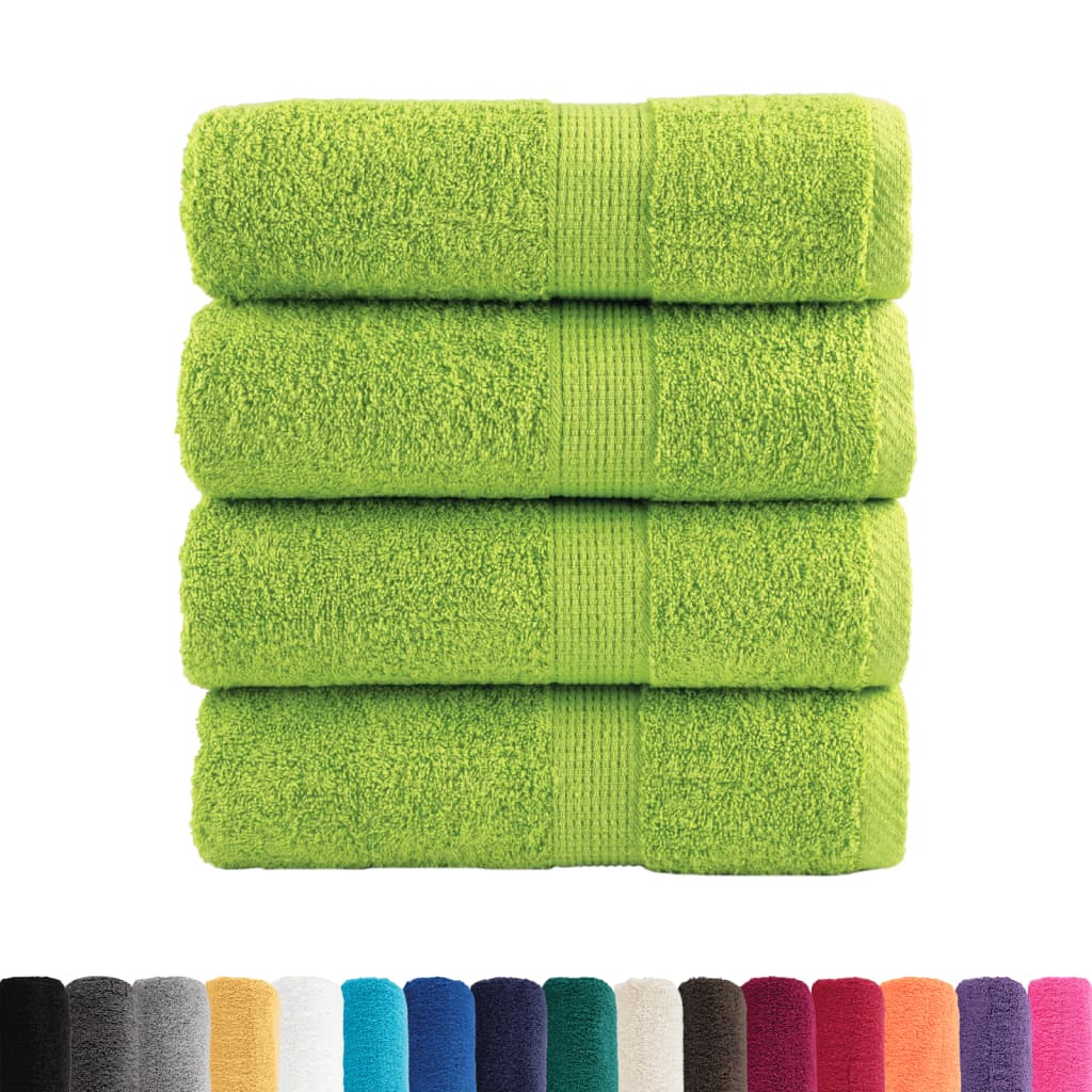 4 db prémium solund mosdótörlő almazöld 30 x 30 cm 600 g/m²
