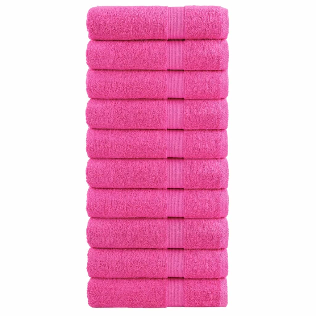 Premium zuhanytörölközők solund 10 db pink 70x140 cm 600 gsm